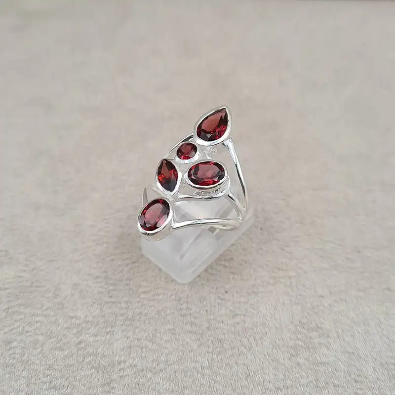 Bague grenat multi "RI1199.G"