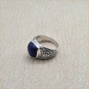 Bague lapis lazuli homme "RI1219.Z"