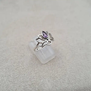 Bague améthyste lotus "RI1270.A"
