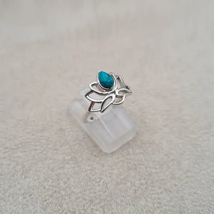 Bague turquoise lotus "RI1270.Y"
