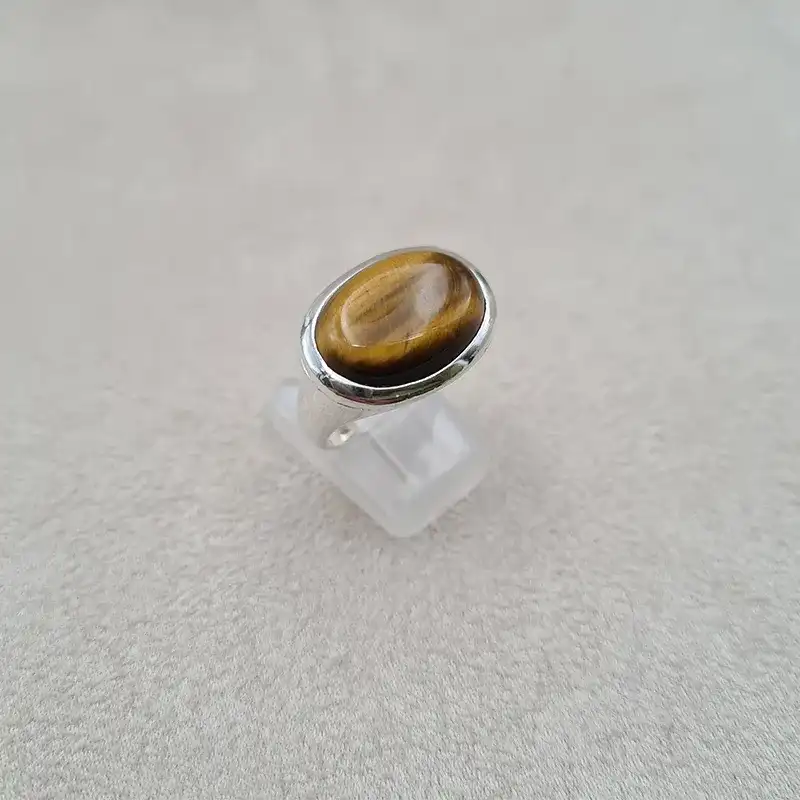 Bague œil de tigre ovale "RI1271.OT"