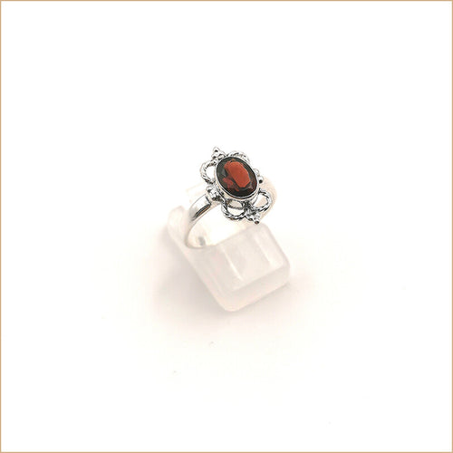 Bague grenat double couronne "RI1064.G"