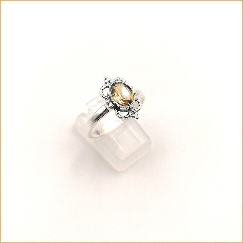 Bague citrine double couronne "RI1064.C"