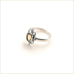 Bague citrine double couronne "RI1064.C"