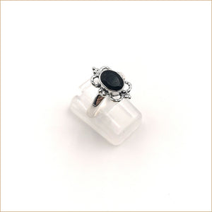 Bague onyx double couronne "RI1064.O"