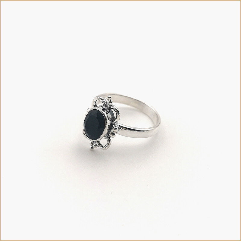 Bague onyx double couronne "RI1064.O"