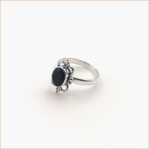 Bague onyx double couronne "RI1064.O"
