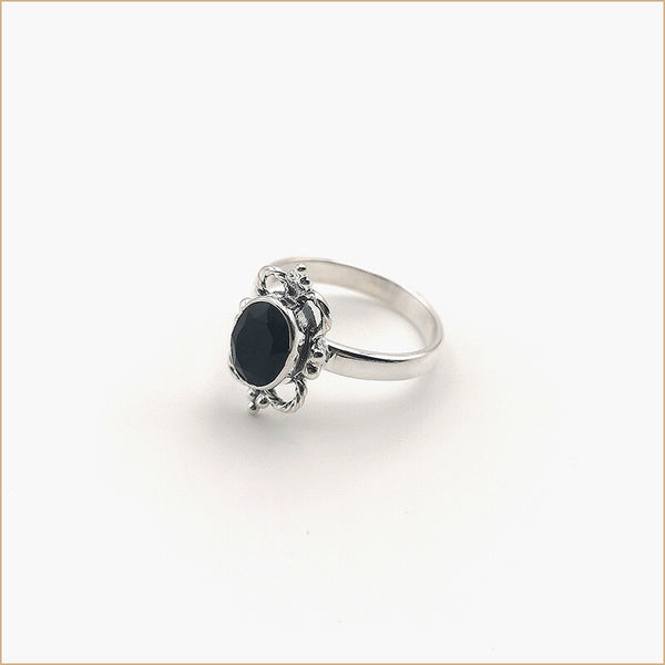 Bague onyx double couronne "RI1064.O"