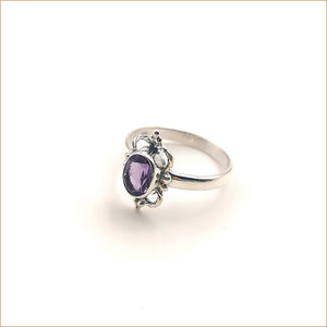 Bague améthyste double couronne "RI1064.A"