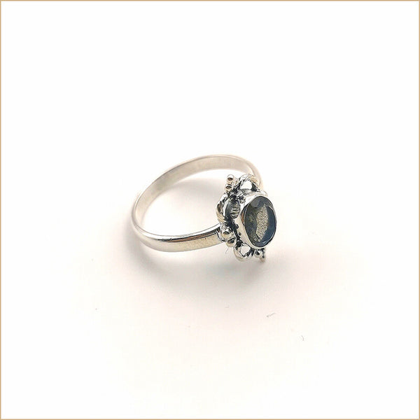 Bague labradorite double couronne "RI1064.L"