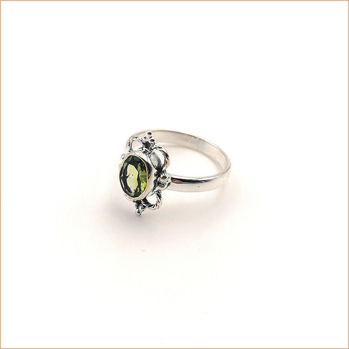 Bague peridot double couronne "RI1064.PE"