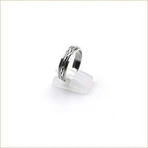 Bague anti-stress fine torsadé en argent 925 "RM1007"