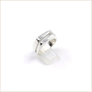 Bague homme coupé en argent 925 "RM1013"