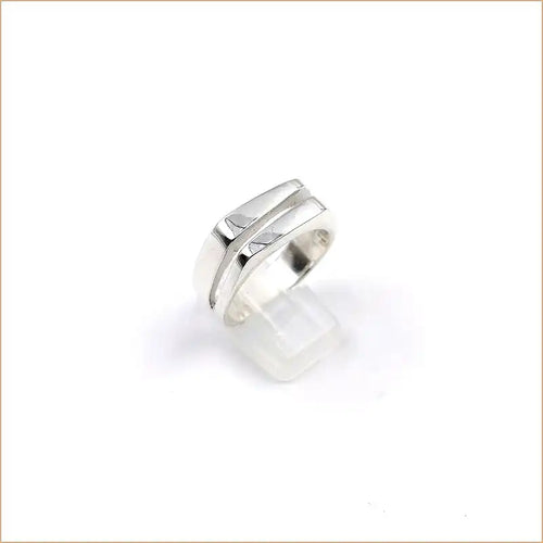 Bague homme coupé en argent 925 "RM1013"