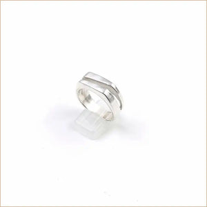 Bague homme coupé en argent 925 "RM1013"