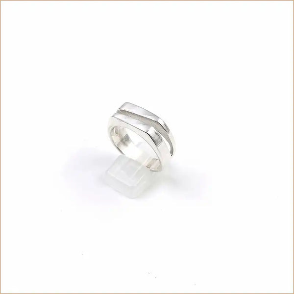 Bague homme coupé en argent 925 "RM1013"