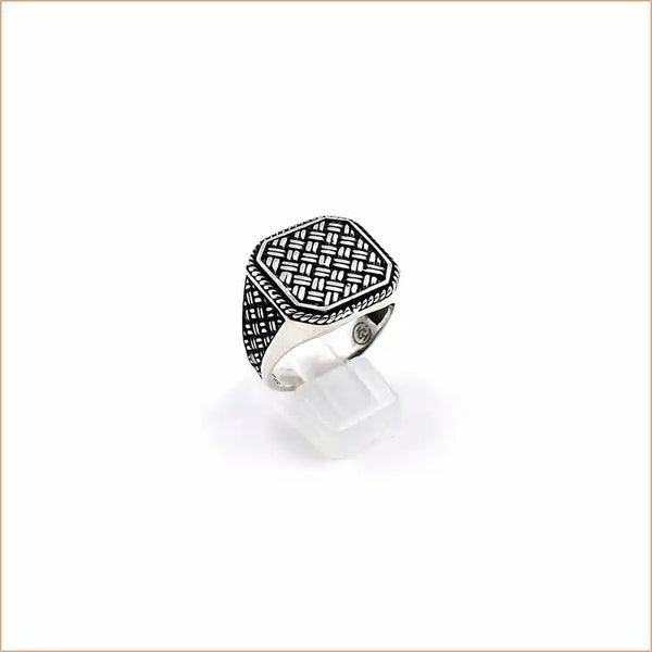 Bague chevalière maillée en argent 925 " RM1020 "