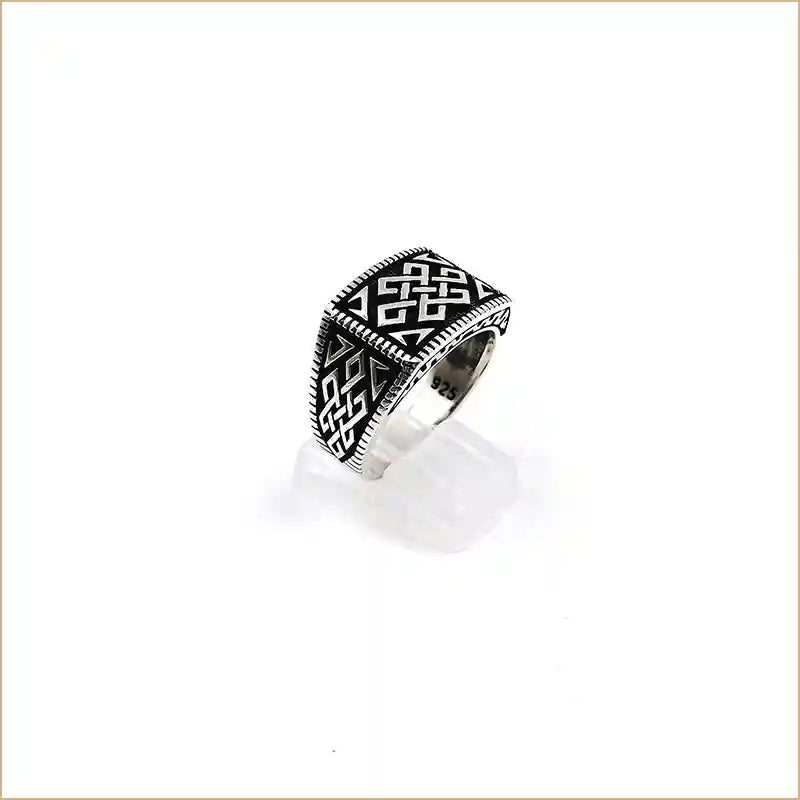 Bague chevalière celtique en argent 925 "RM1023"