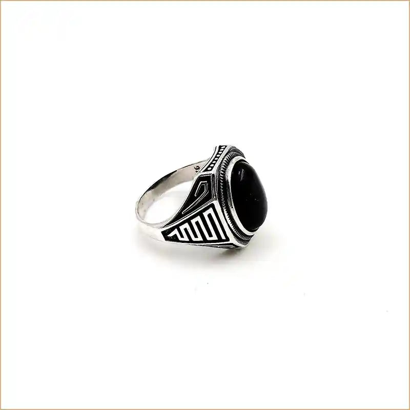 Bague chevalière onyx noir " RM1025 "