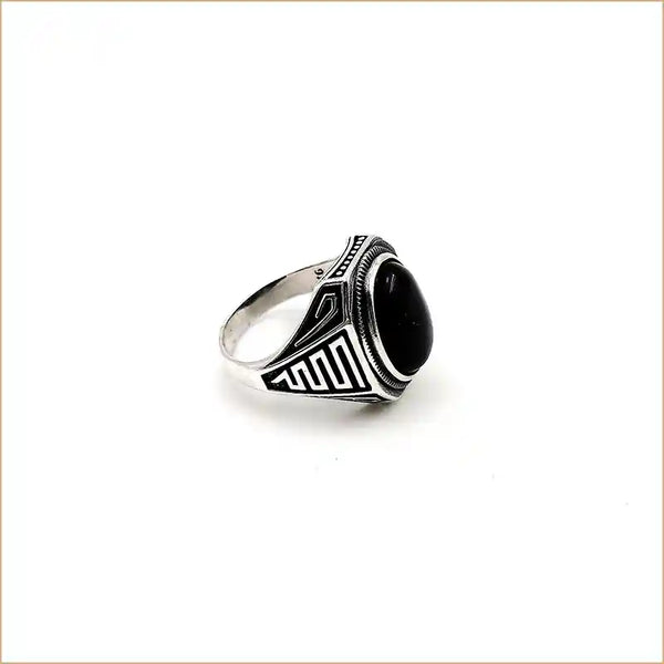 Bague chevalière onyx noir " RM1025 "