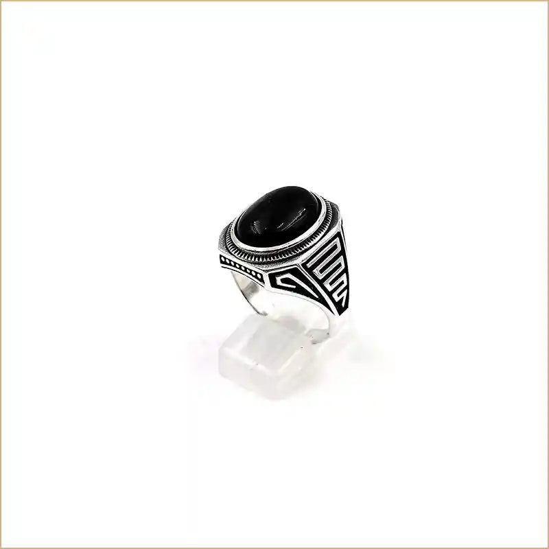 Bague chevalière onyx noir " RM1025 "