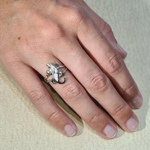 Bague opaline blanche "RO52.W"