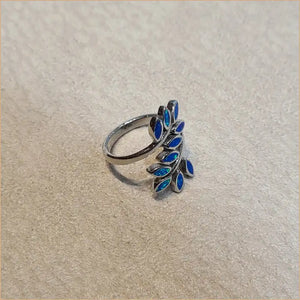 Bague opaline bleue "RO55.B"