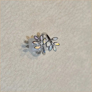 Bague opaline blanche "RO55.W"