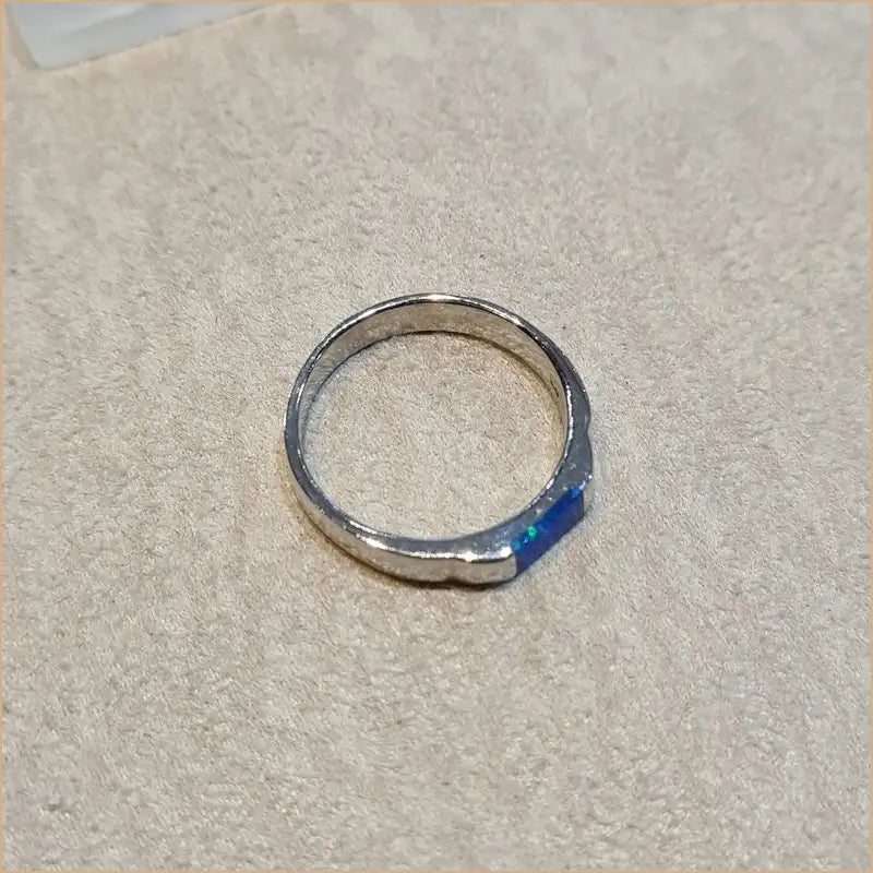 Bague opaline bleue "RO58.B"