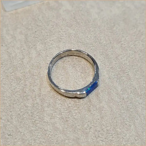 Bague opaline bleue "RO58.B"