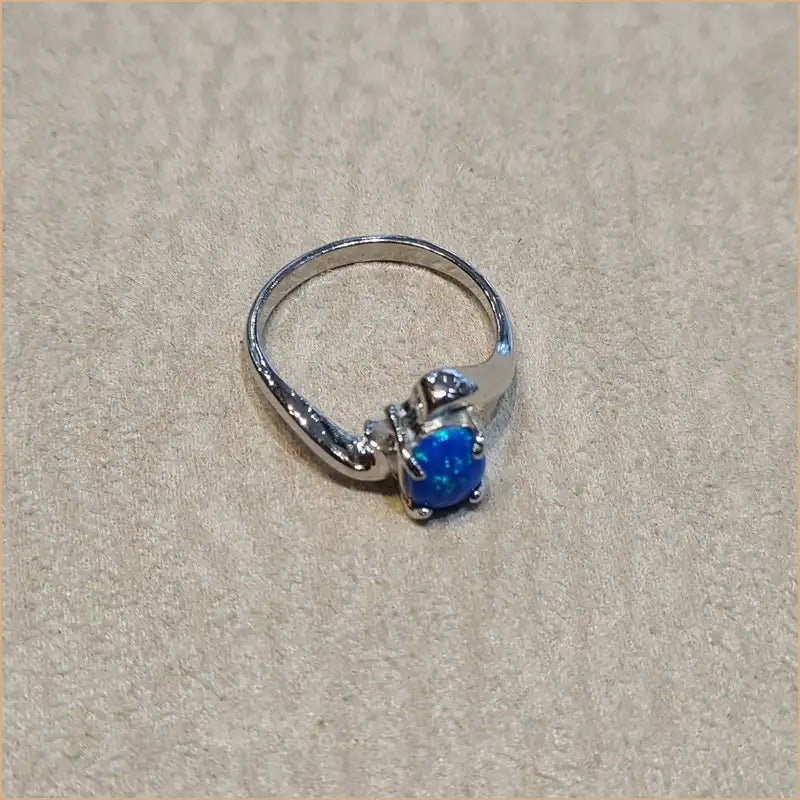 Bague opaline bleue "RO59.B"