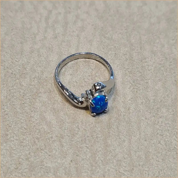 Bague opaline bleue "RO59.B"