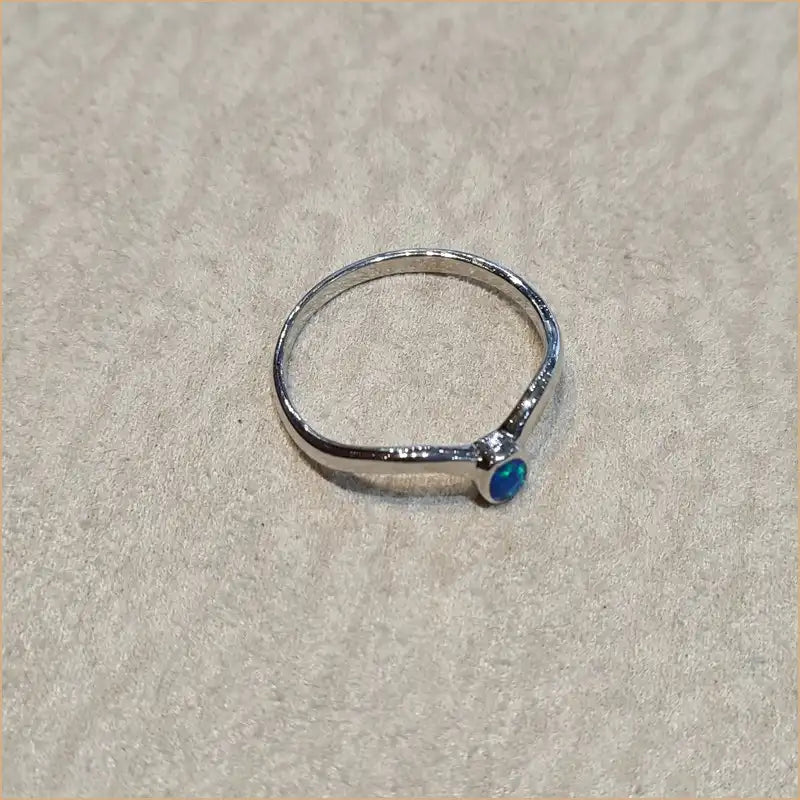 Bague opaline bleue "RO60.B"