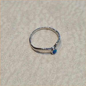 Bague opaline bleue "RO60.B"