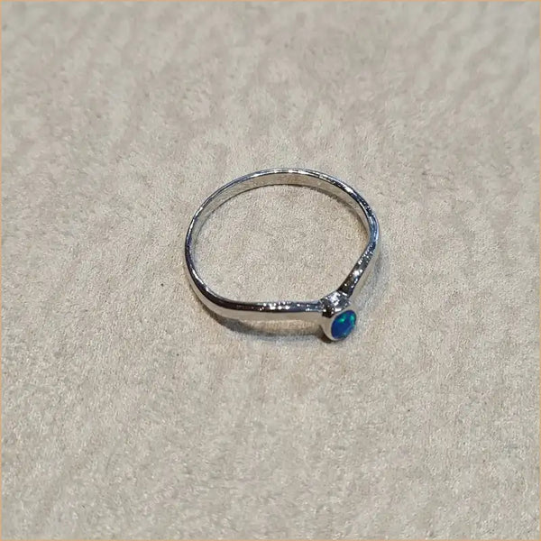 Bague opaline bleue "RO60.B"