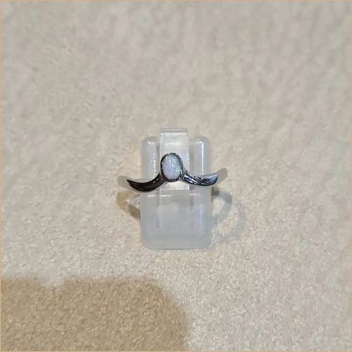 Bague opaline blanche "RO60.W"