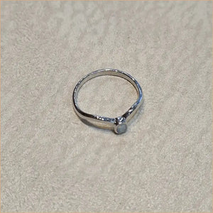 Bague opaline blanche "RO60.W"