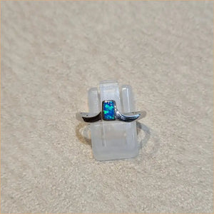 Bague opaline bleue "RO61.B"