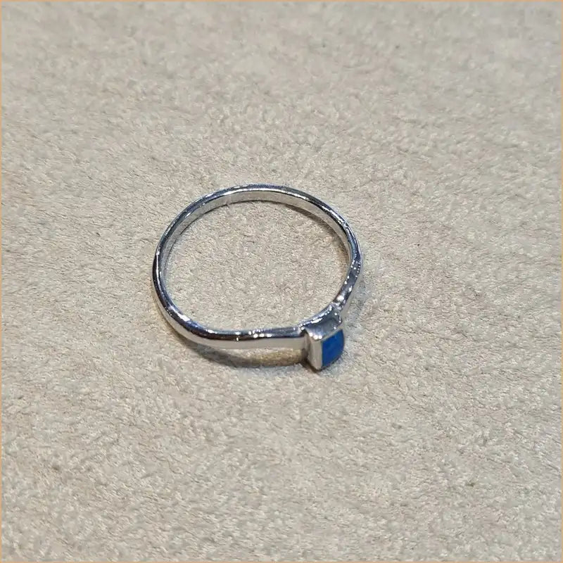 Bague opaline bleue "RO61.B"