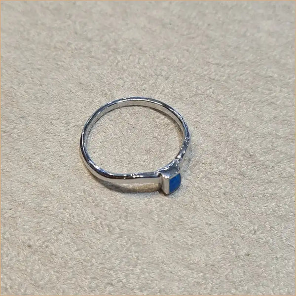 Bague opaline bleue "RO61.B"