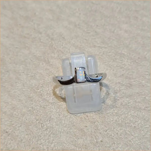 Bague opaline blanche "RO61.W"