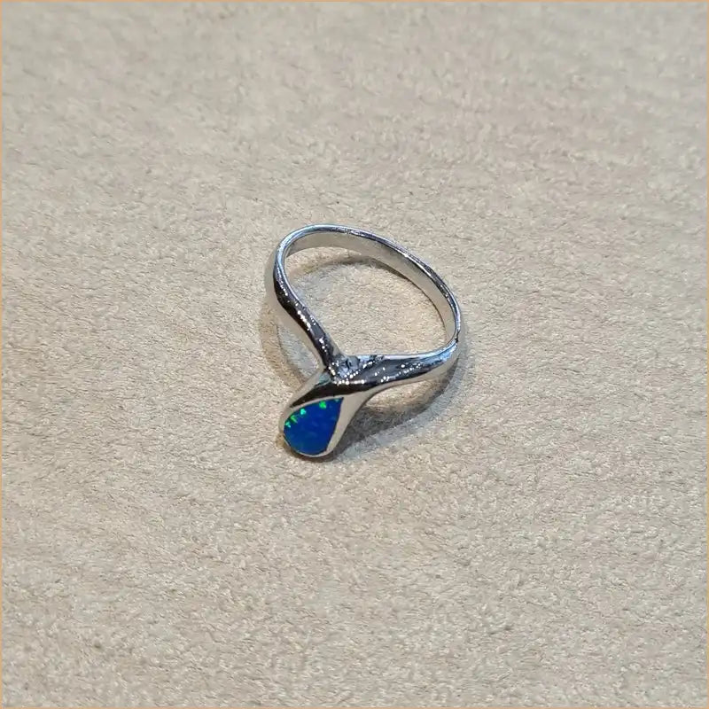 Bague opaline bleue "RO62.B"