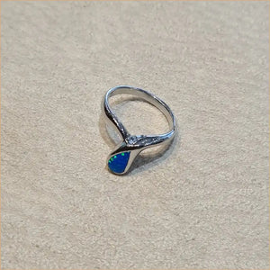 Bague opaline bleue "RO62.B"