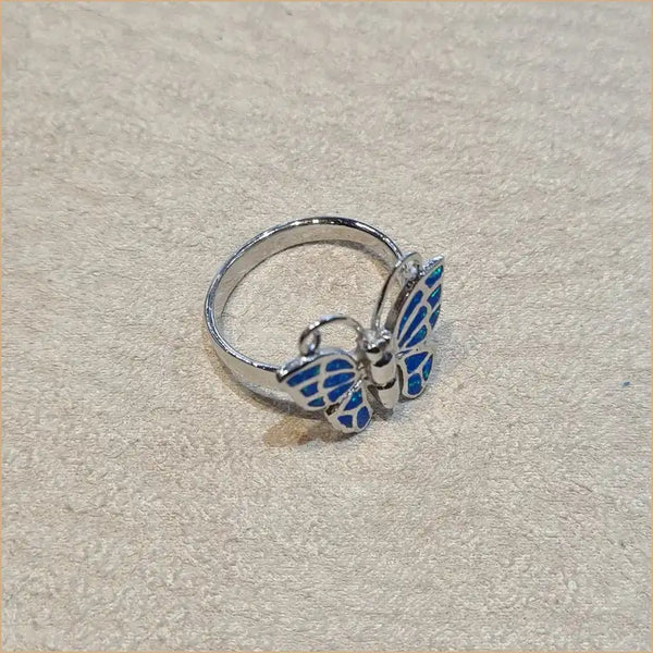 Bague opaline bleue "RO63.B"