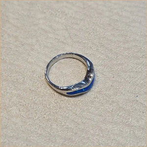 Bague opaline bleue "RO64.B"