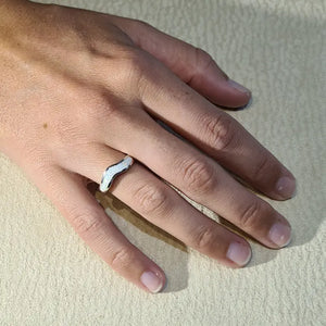 Bague opaline blanche "RO64.W"
