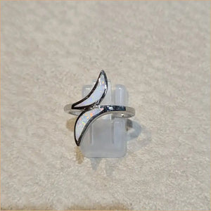 Bague opaline blanche "RO66.W"