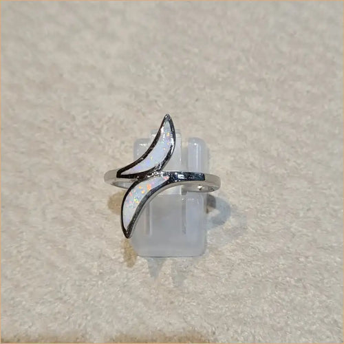 Bague opaline blanche "RO66.W"