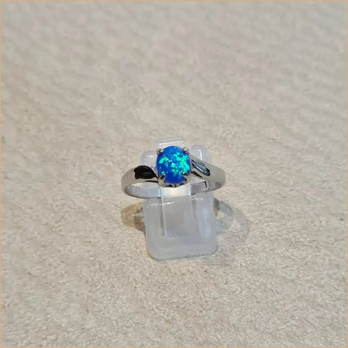 Bague opaline bleue "RO67.B"