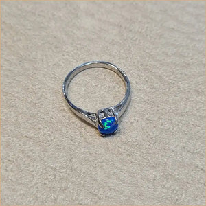 Bague opaline bleue "RO67.B"